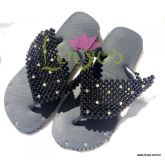 Alium Preto com strass no solado