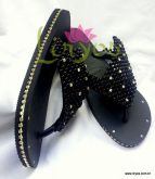 Alium Preto com strass no solado