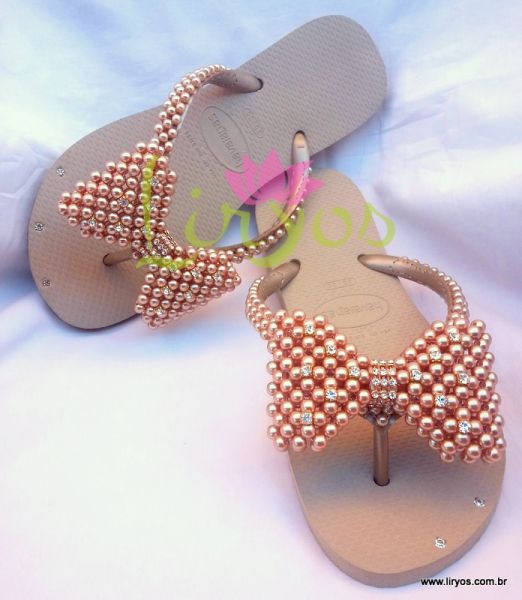 Alium slim laço bege areia com pontos de strass