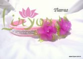 Tiaras larga rosa com manta de strass