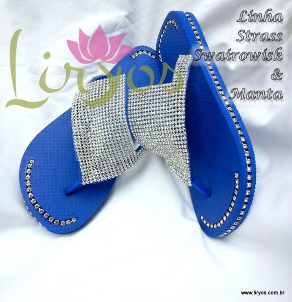 Ixia azul naval com prata